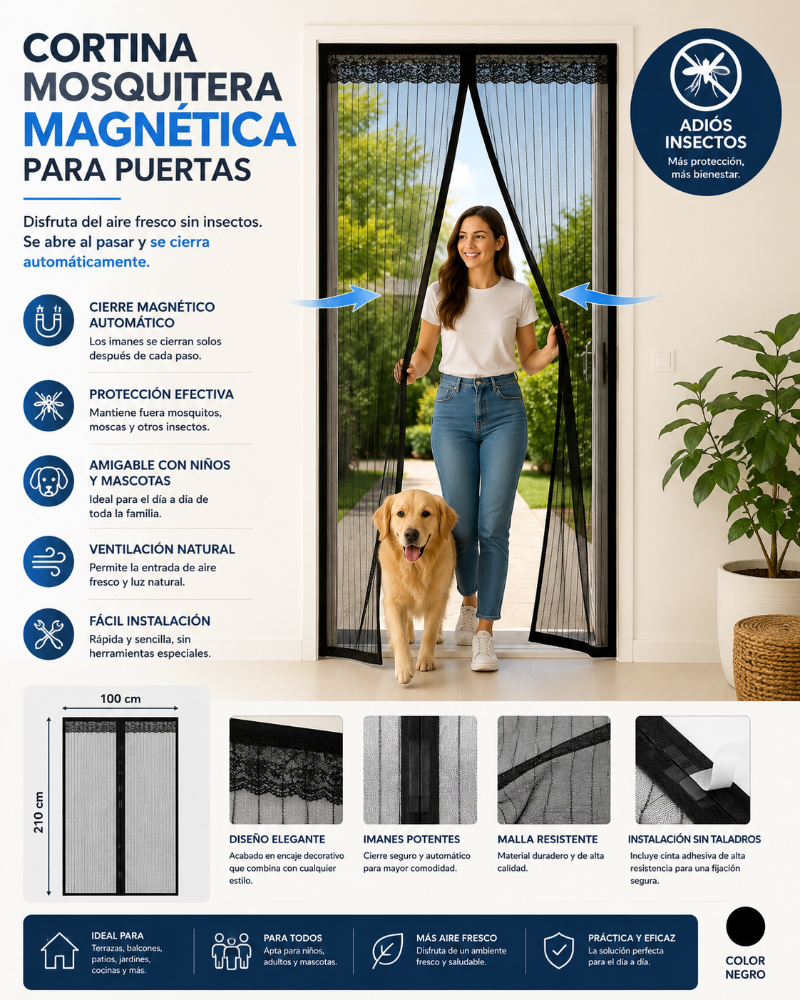 Mosquitera para puertas