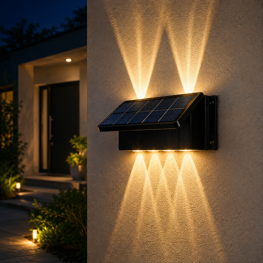 Lámpara Solar Exterior 6 LED – Sin Cables