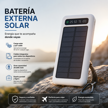 Batería externa solar